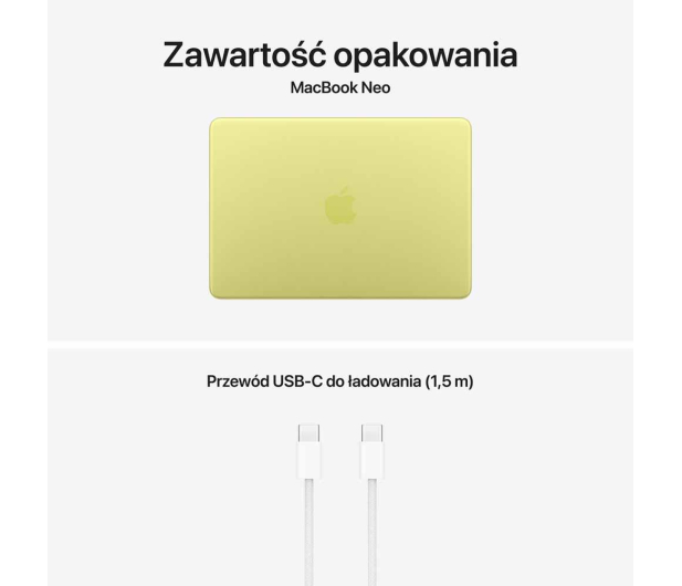 Apple MacBook Neo A18 Pro/8GB/512/Mac OS TouchID Cytrusowożółty - 1518480 - zdjęcie 12